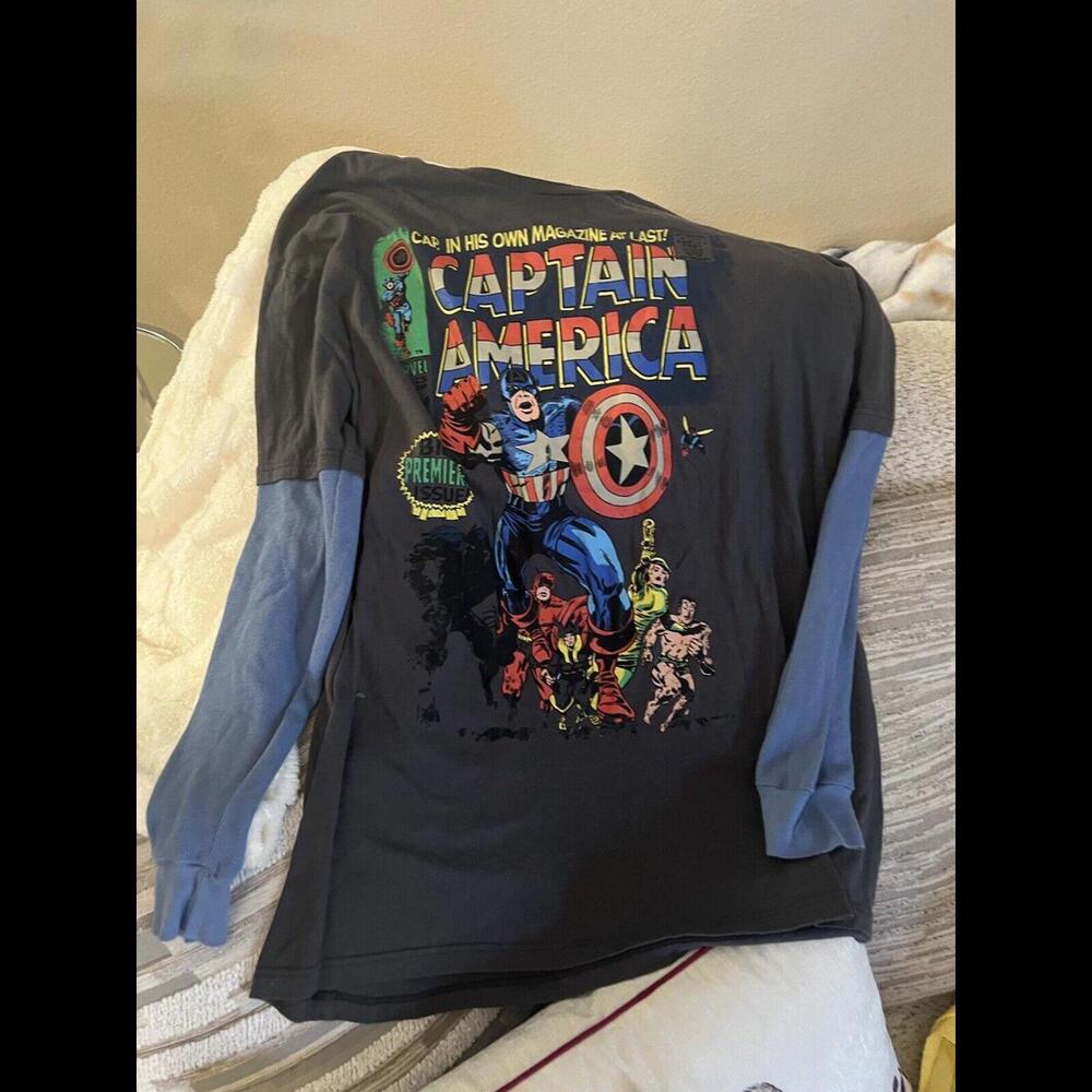 marvel captain america long sleeve shirt